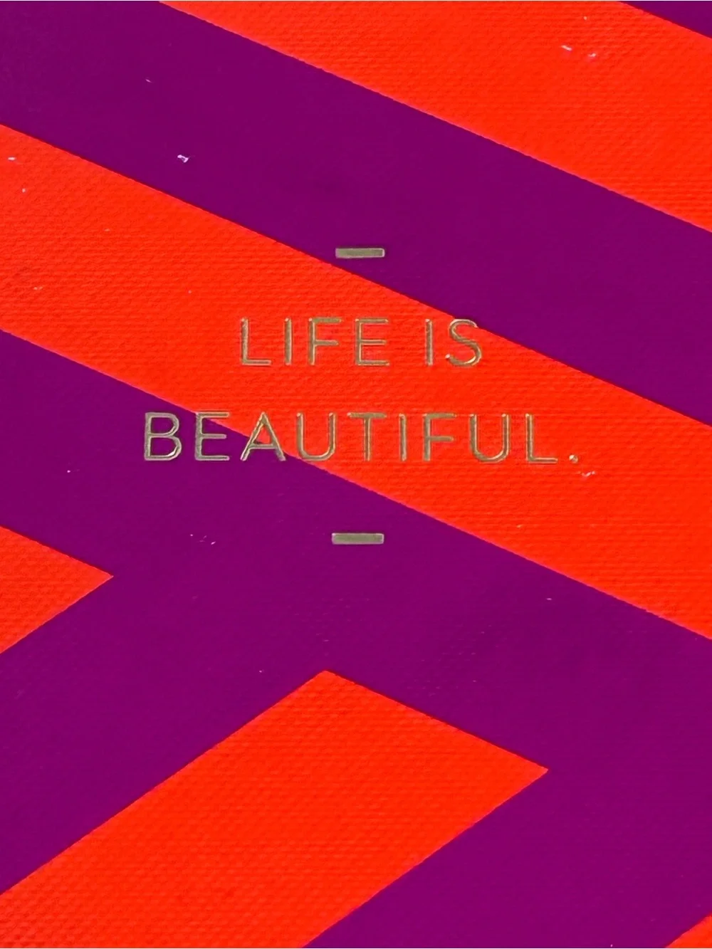 🐼 3/$25 Life Is Beautiful Purple & Orange Cover Notebook